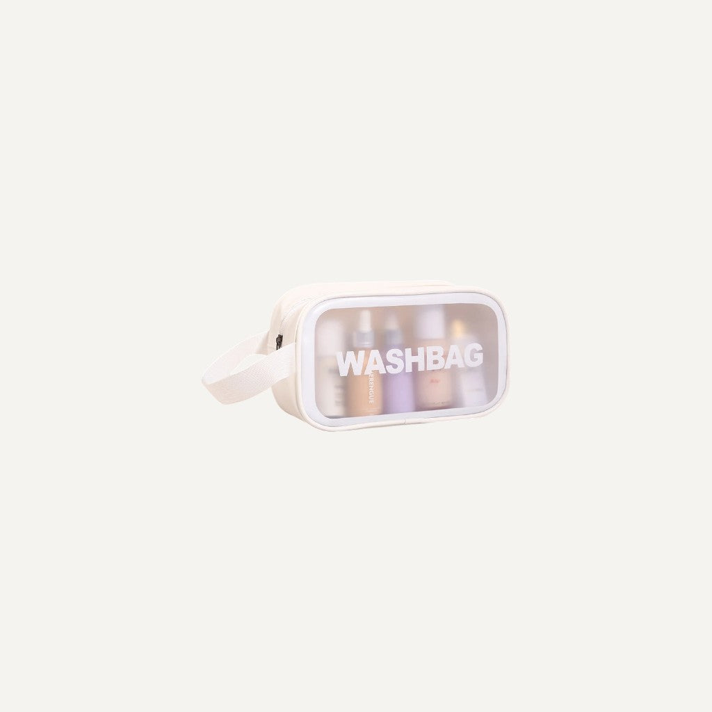 Trousse de toilette transparente Perle